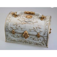 PORTA JOIAS EM BRANCO ANTIGO